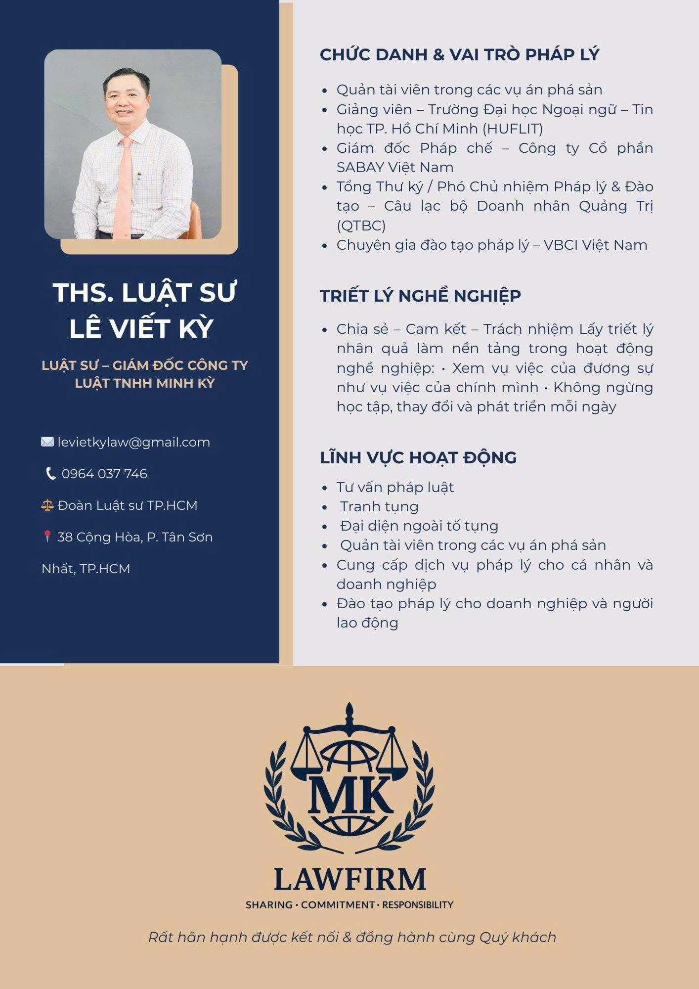 Hồ sơ ThS LS Lê Viết Kỳ